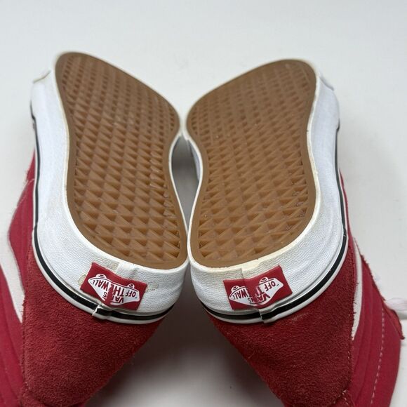 Vans Sk8-Hi Sneakers Mens 11.5 Red Suede Canvas Athletic Skateboard Skate Shoes - Picture 16 of 16